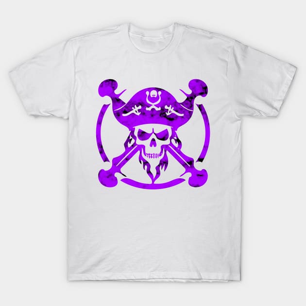 Pirate skull in purple T-Shirt by FariDesigns 